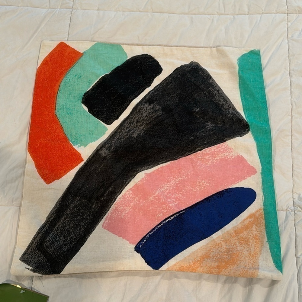 Kate Spade ♠️ New York abstract art pillow case NWT